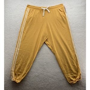 Colsie Joggers Womens 1X Plus French Terry Yellow Lounge Pant Drawstring Stretch